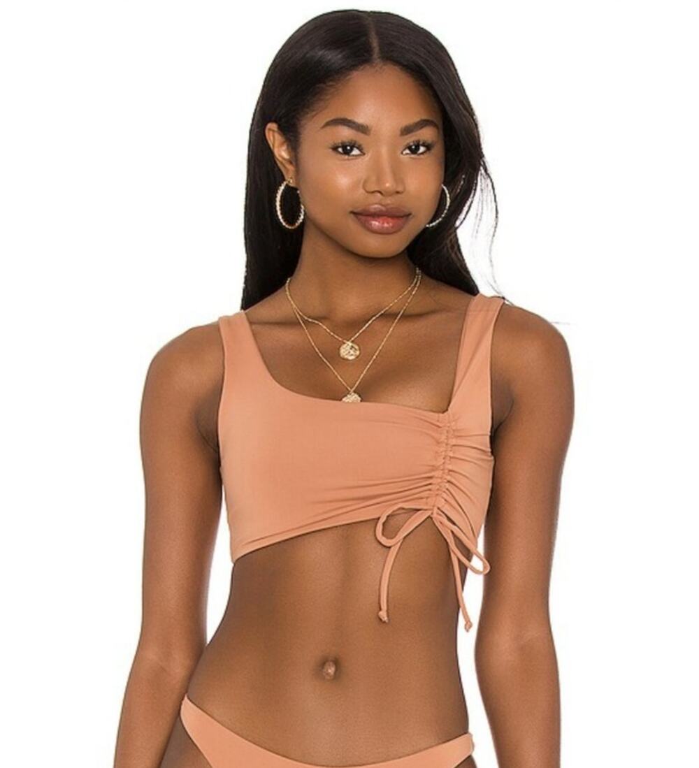 L*Space Wilder Bikini Top in Putty Brown Size Small NWT